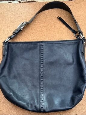 Coach Black Leather Hobo Shoulder Bag